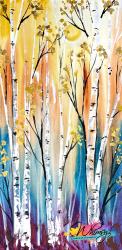 The image for Specialty Gold Leaf : Watercolor Woods