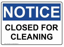 The image for Closed For Cleaning
